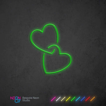 Connecting Hearts Neon Light Sign - Neon87