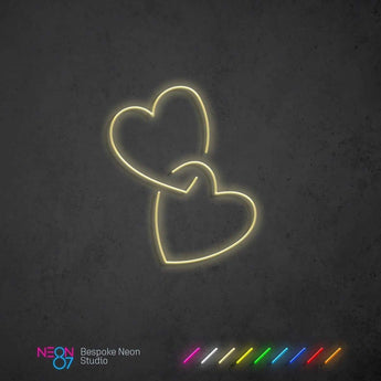 Connecting Hearts Neon Light Sign - Neon87