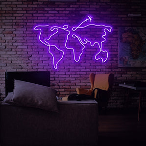 Map Neon Sign