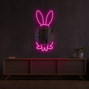 Rabbit Neon Mirror Sign