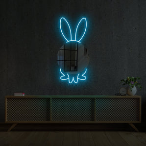 Rabbit Neon Mirror Sign