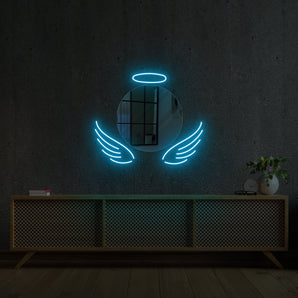 Angel Neon Mirror Sign