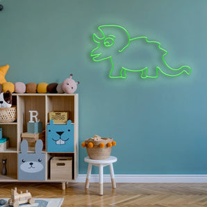 Triceratops Neon Sign